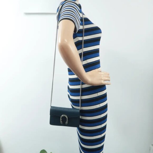 100% Authentic GUCCI Dionysus Super Mini Blue Shoulder Bag 778-11424 - Picture 12 of 12